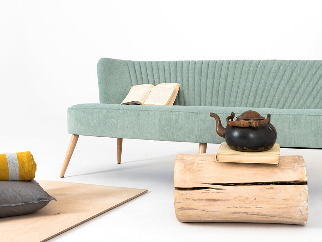 Trivietė sofa HARRY - mėtų(ol11), natūrali