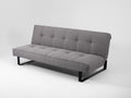 Dvivietė sofa-lova SLEEK - plieninė(et91), juoda