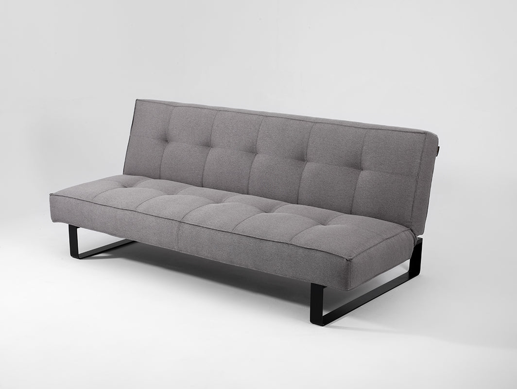 Dvivietė sofa-lova SLEEK - plieninė(et91), juoda