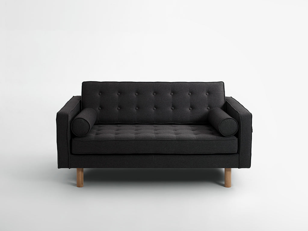 Dvivietė sofa TOPIC WOOD - karboninė(et95), natūrali