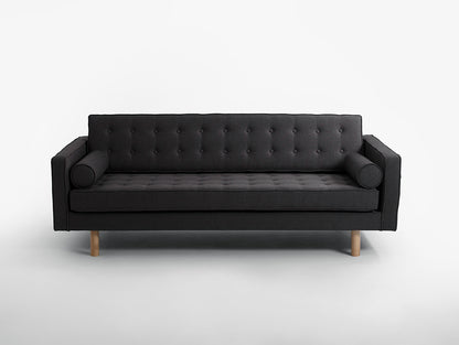 Trivietė sofa-lova TOPIC WOOD - anglis(et95), natūrali