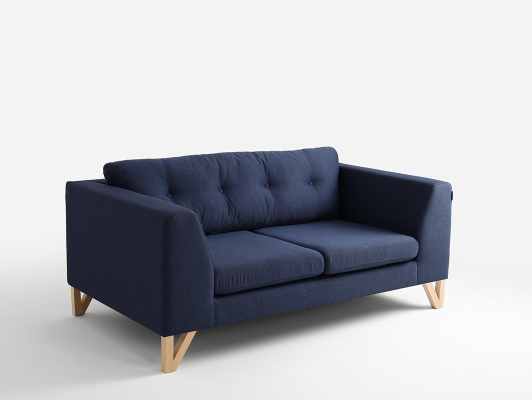Dvivietė sofa WILLY - rašalas(et80), natūralus