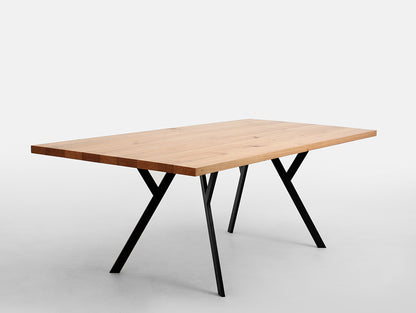 Valgomojo stalas ZX SOLID WOOD 180 - ąžuolas, juodas