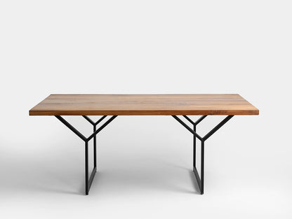 Valgomojo stalas LONGO SOLID WOOD - ąžuolas, juodas