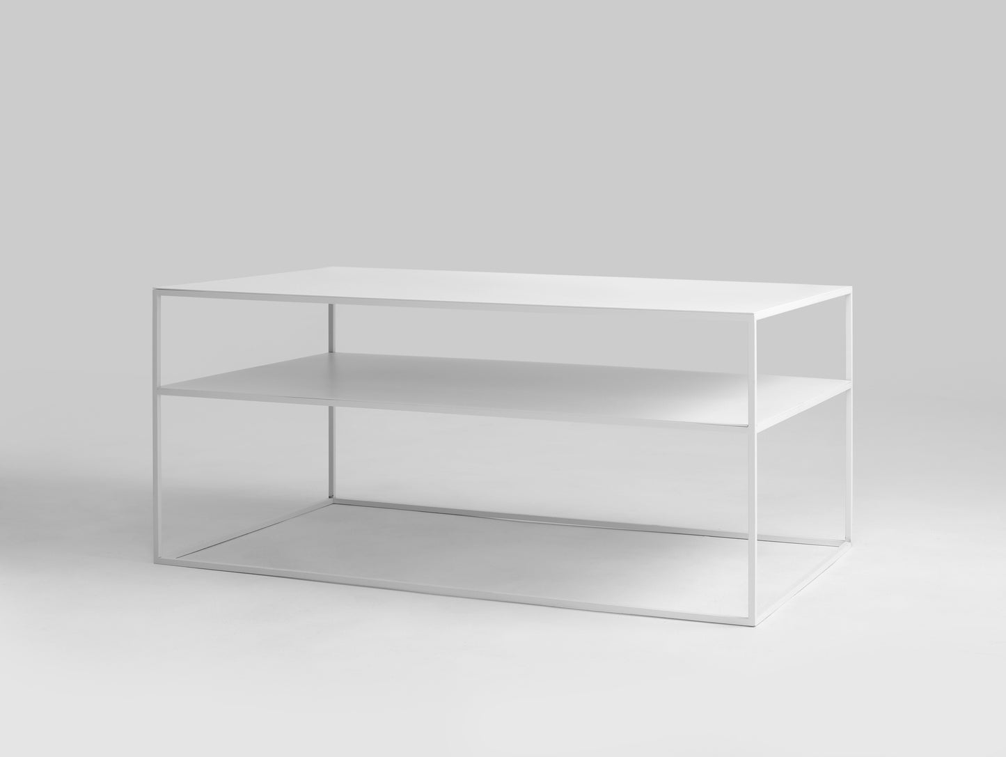 Kavos staliukas TENSIO 2 FLOOR METAL 100x60 - baltas