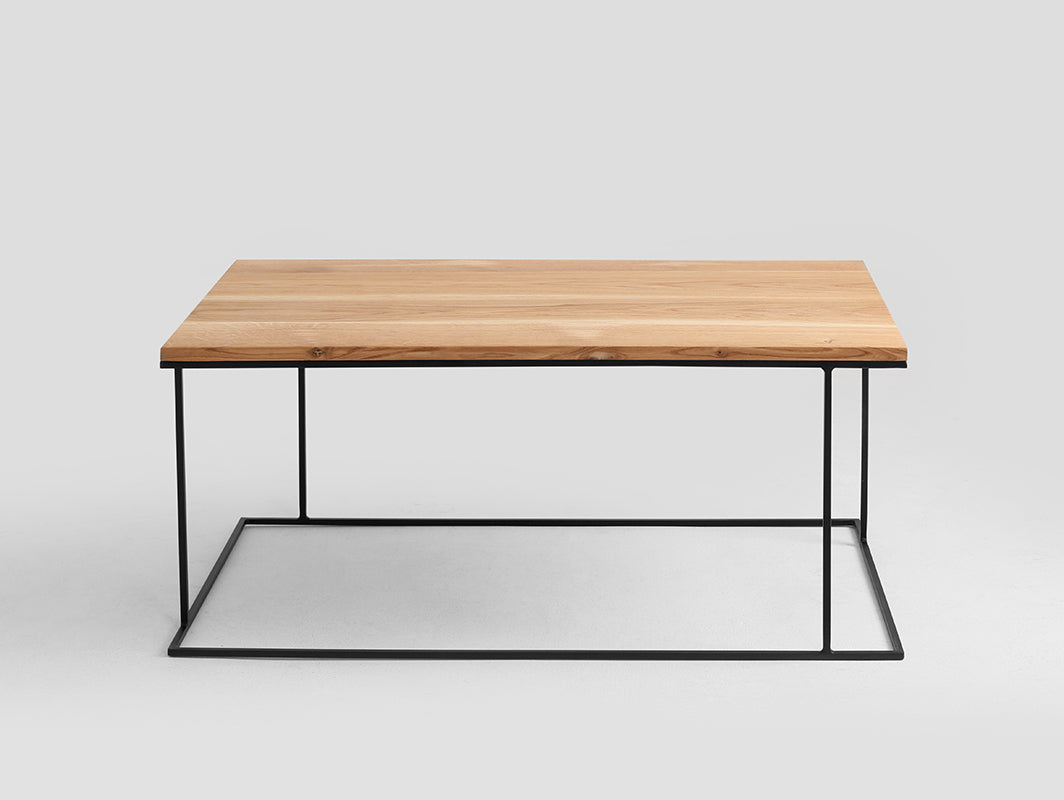 Kavos staliukas WALT SOLID WOOD 100x60 - ąžuolas, juodas