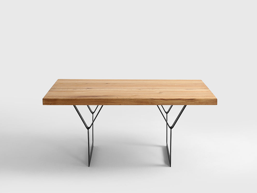 Kavos staliukas LONGO SOLID WOOD 100x60 - ąžuolas, juodas