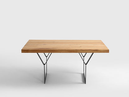 Kavos staliukas LONGO SOLID WOOD 100x60 - ąžuolas, juodas