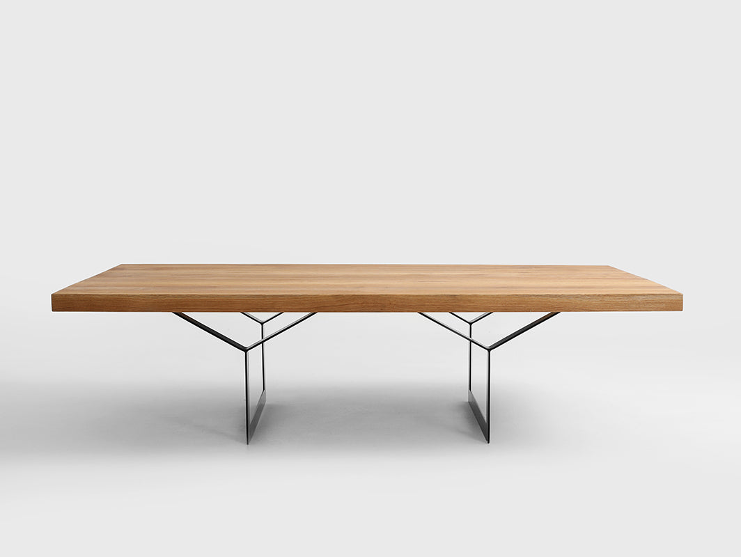 Kavos staliukas LONGO SOLID WOOD 140 - ąžuolas, juodas