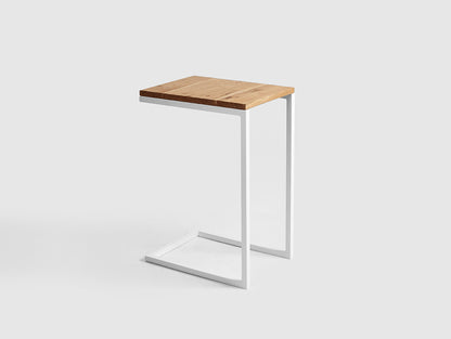 Šoninis staliukas LUPE SOLID WOOD 30 - ąžuolas, baltas