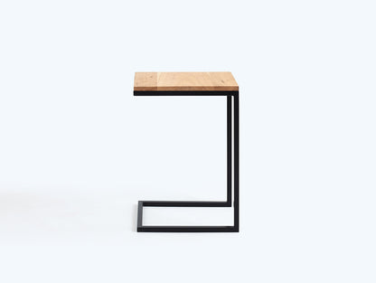 Šoninis staliukas LUPE SOLID WOOD 30 - ąžuolas, juodas