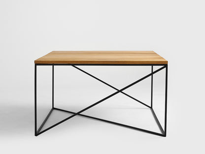 Kavos staliukas MEMO SOLID WOOD 80 - ąžuolas, juodas