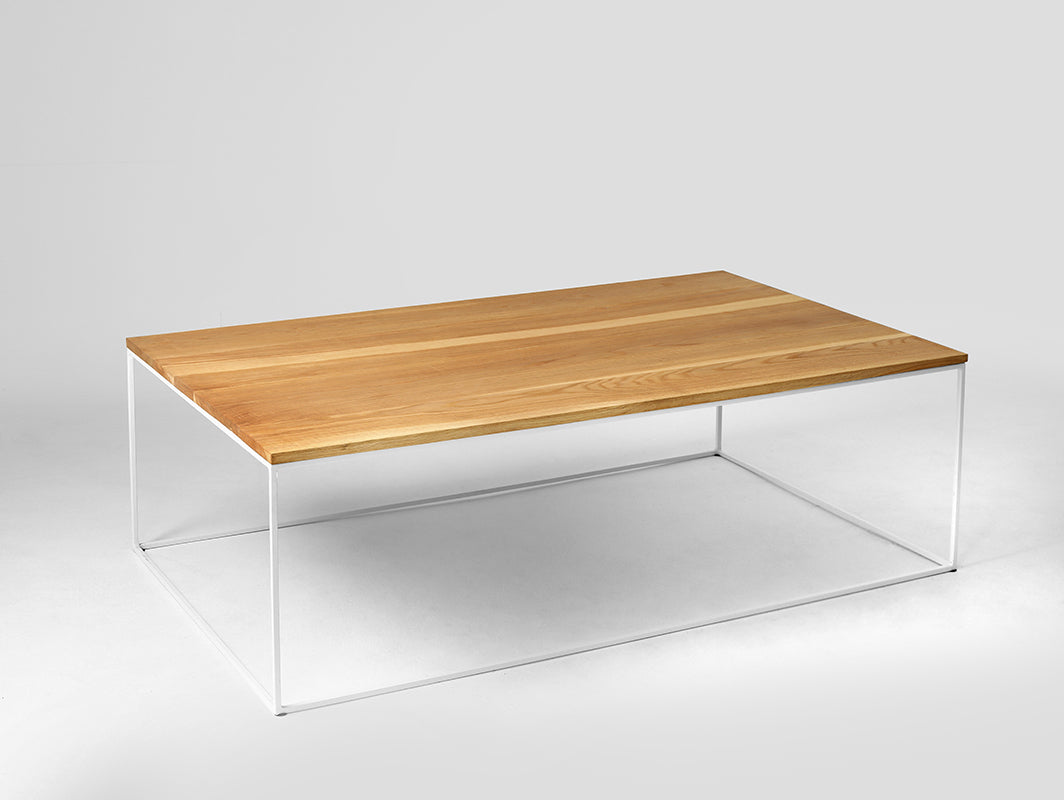 Kavos staliukas TENSIO SOLID WOOD 140 - ąžuolas, baltas