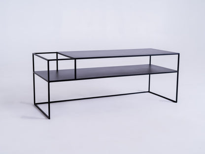 RTV Stalas SENSO FLOWER METAL 120x45 L - juodas