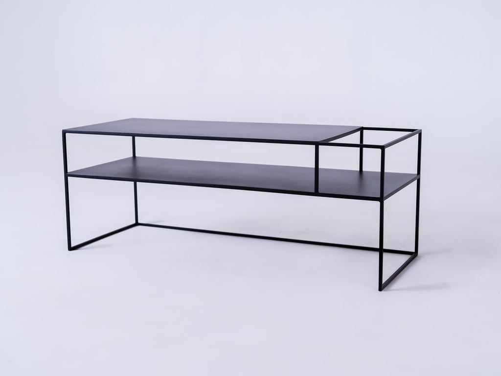 RTV Stalas SENSO FLOWER METAL 120x45 P - juodas