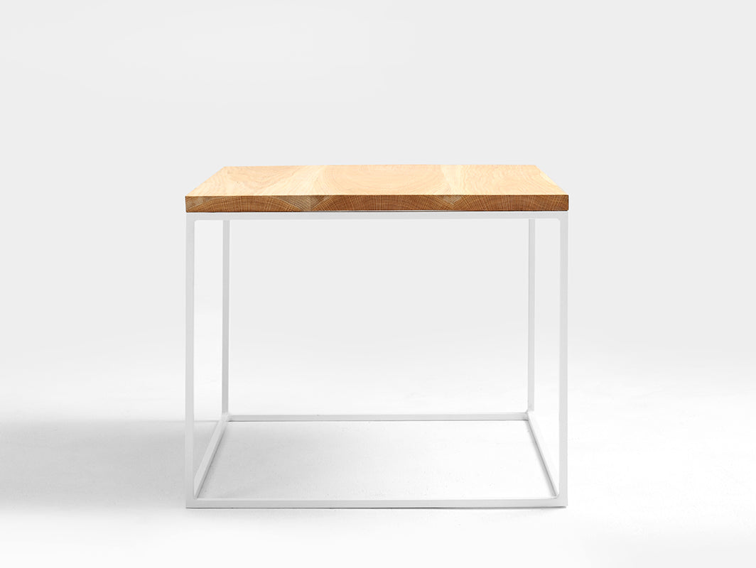 Kavos staliukas TENSIO SOLID WOOD 50 - ąžuolas, baltas