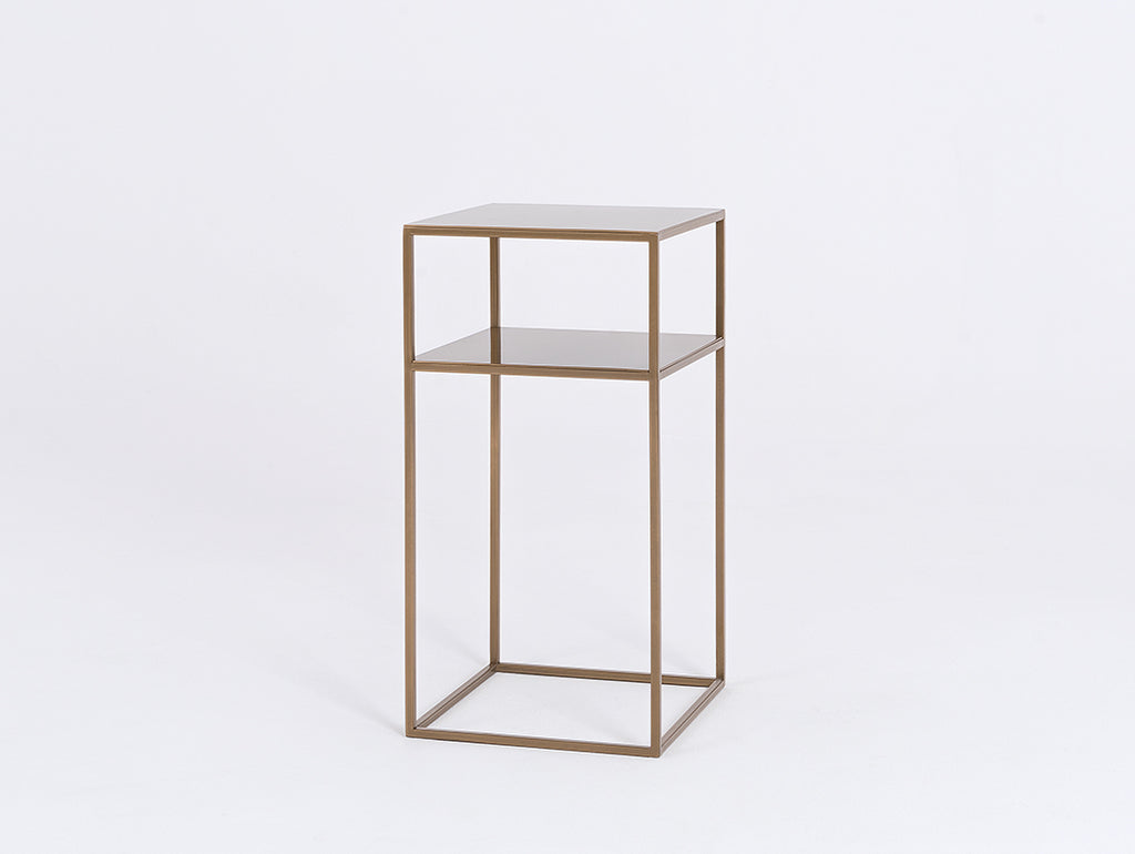 Šoninis staliukas TENSIO 2 FLOORS METAL 30 - auksinis