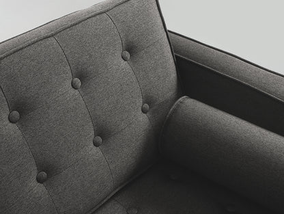 Dvivietė sofa TOPIC WOOD - plieninė(et91), natūrali