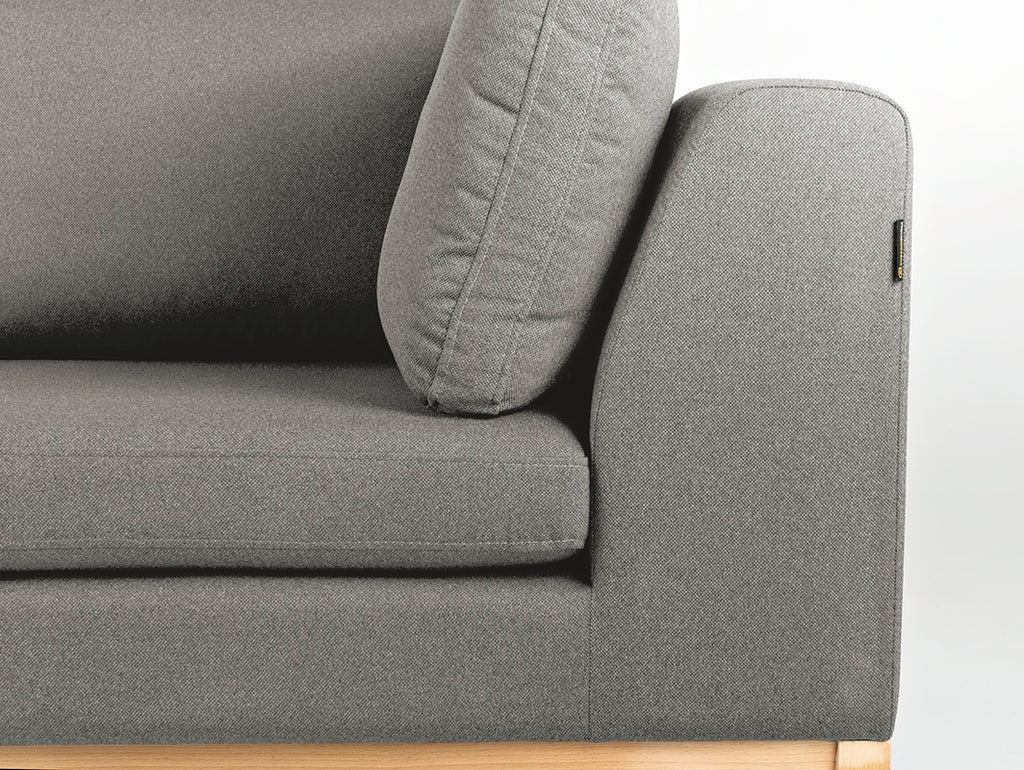 Trivietė sofa-lova AMBIENT WOOD - kvarcas (ml84), natūralus