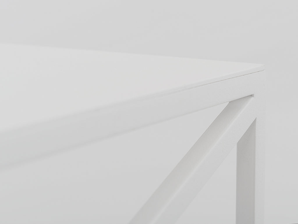 Kavos staliukas MEMO METAL 100x60 - baltas