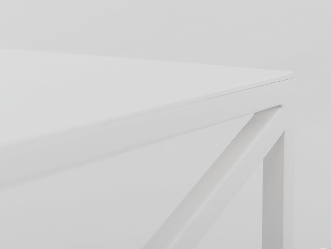 Kavos staliukas MEMO METAL 100x60 - baltas