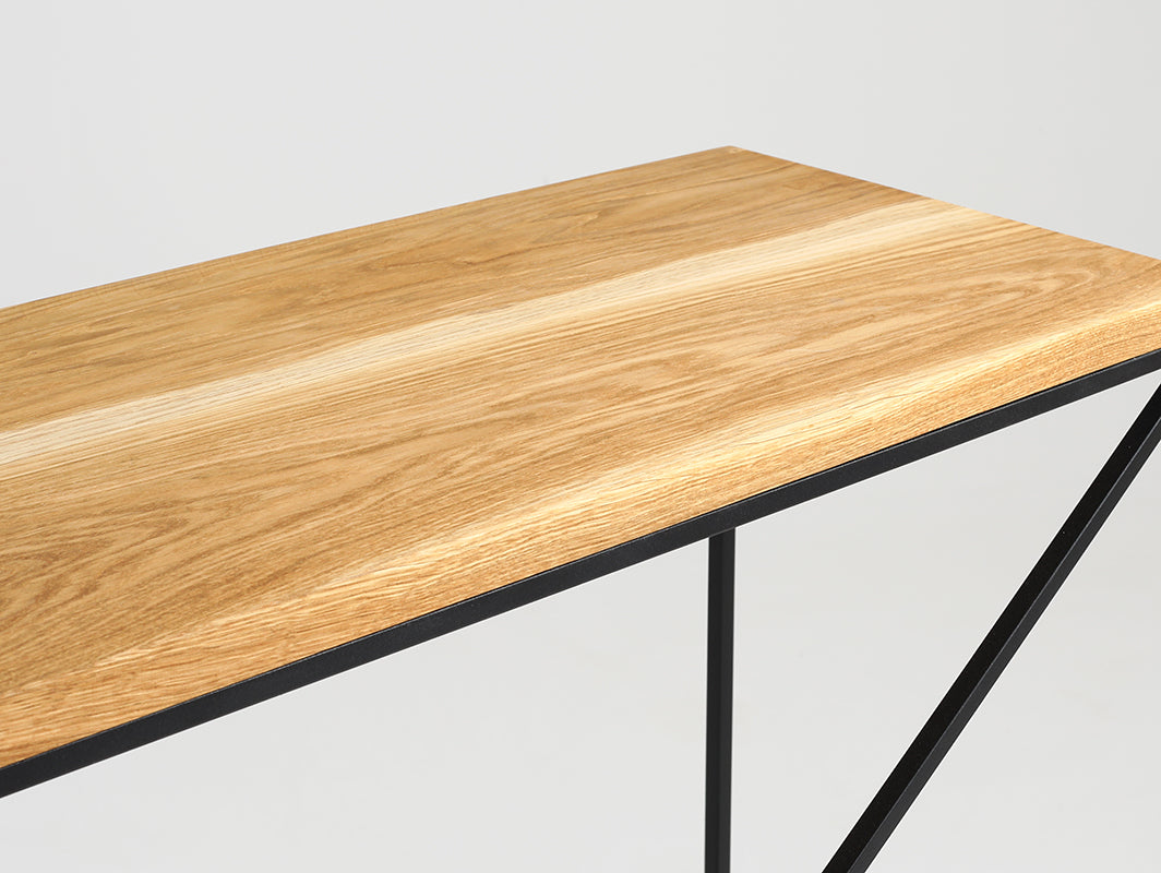 Konsolė MEMO SOLID WOOD 100 - ąžuolas, juodas