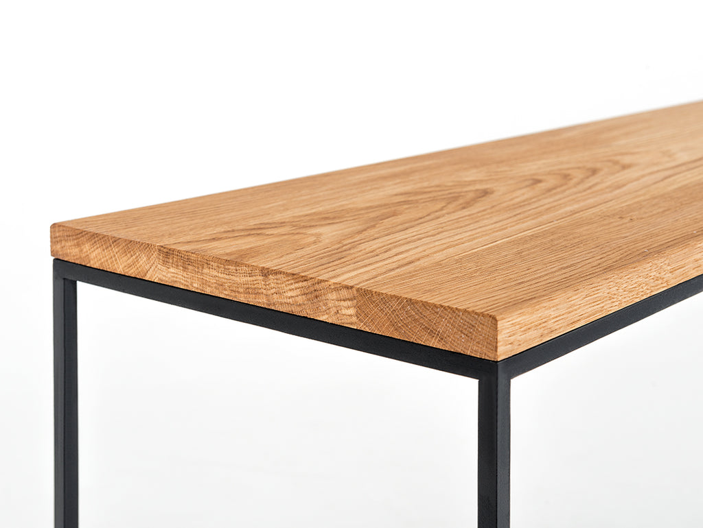 Konsolė TENSIO SOLID WOOD 100x30 - ąžuolas, juodas