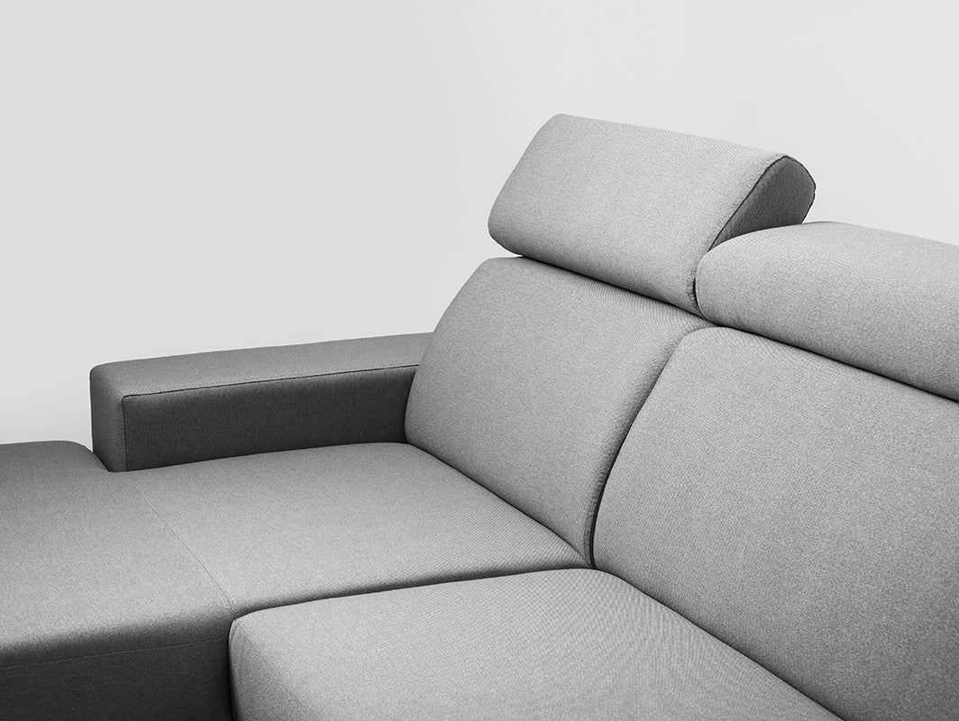 Kampinė sofa-lova 4-vietė ATLANTICA L - plieninė(et91), juoda