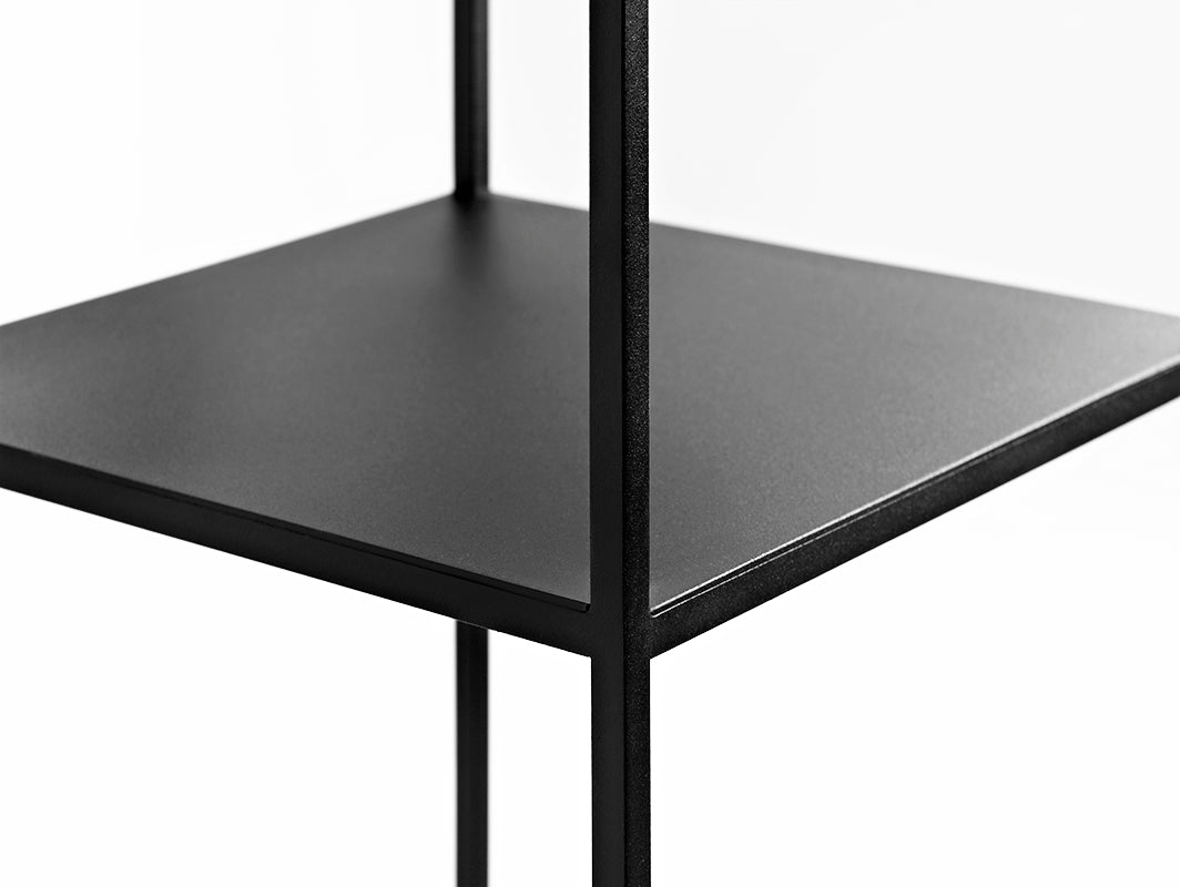 Knygų lentyna TENSIO PILLAR 3F 140x30 - juoda