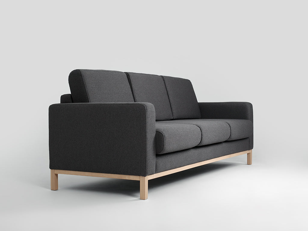Trivietė sofa-lova SCANDIC - anglis(et95), natūrali