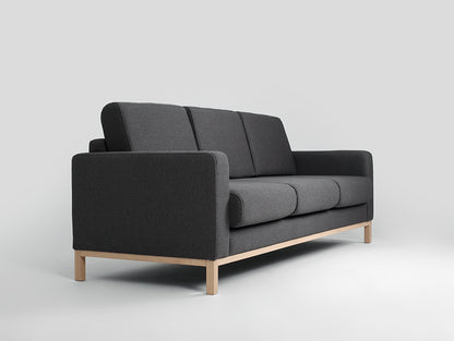 Trivietė sofa-lova SCANDIC - anglis(et95), natūrali