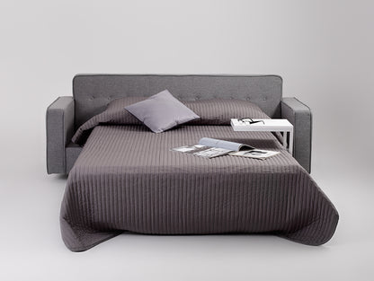 Trivietė sofa-lova ZUGO - ciberžolė(1310), riešutmedžio