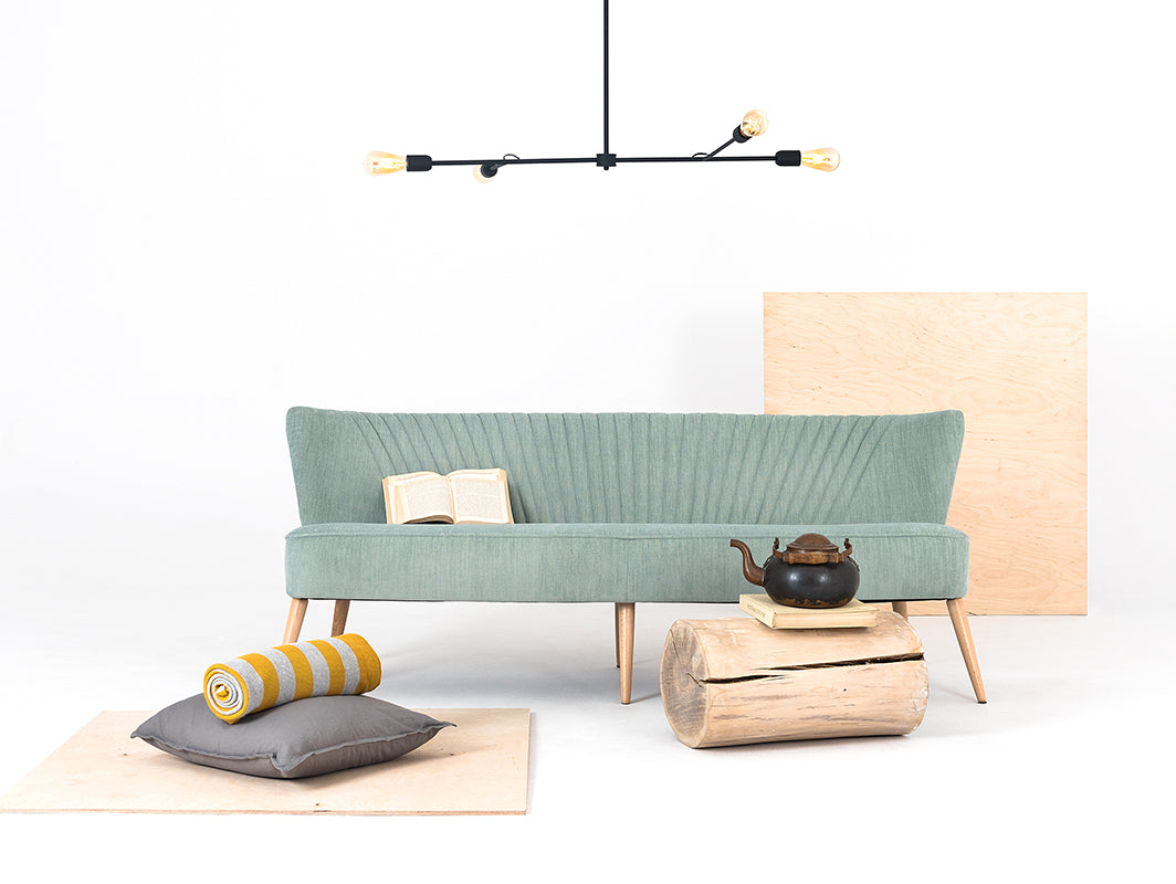 Trivietė sofa HARRY - mėtų(ol11), natūrali