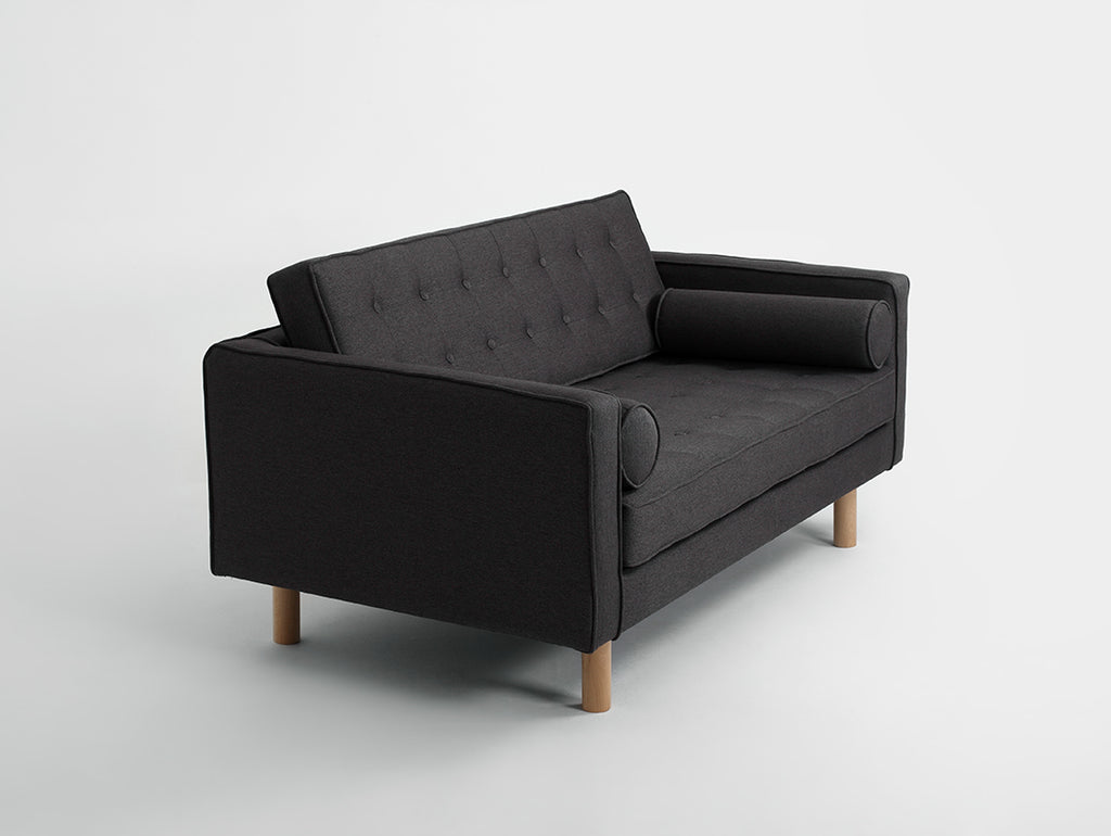 Dvivietė sofa TOPIC WOOD - karboninė(et95), natūrali