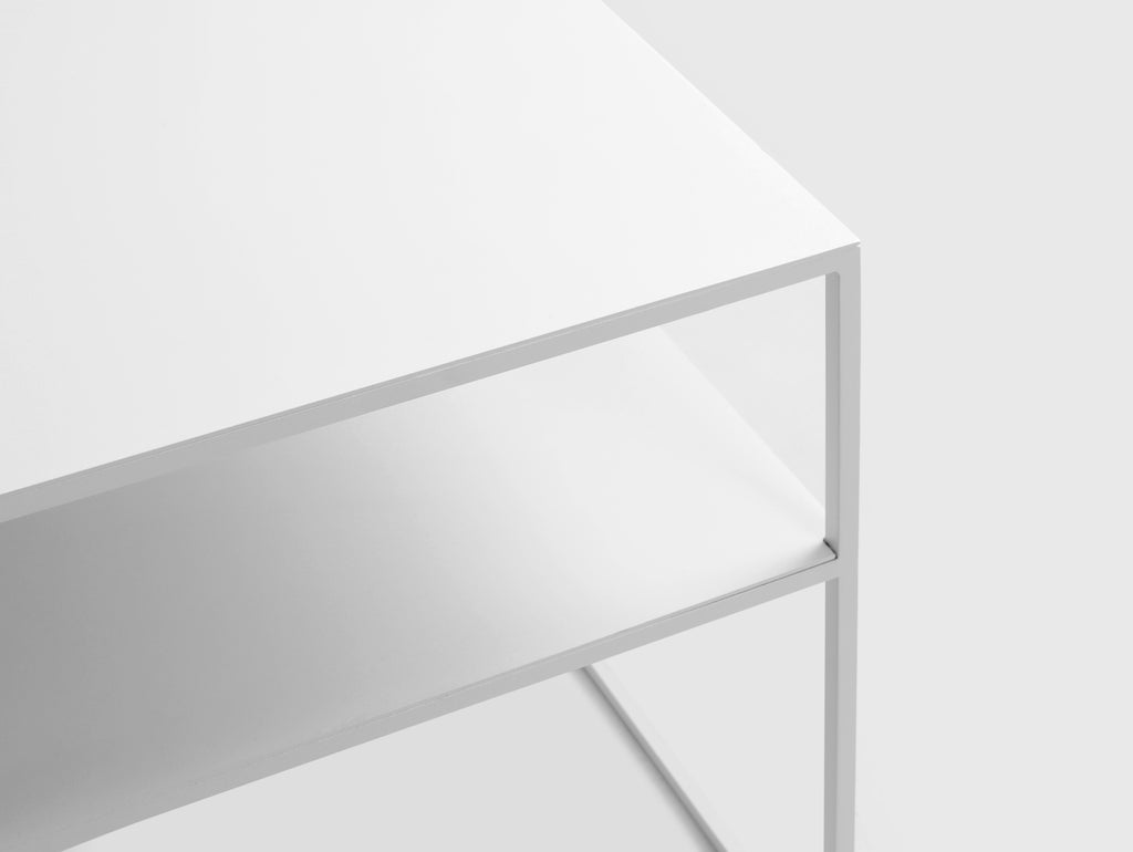 Kavos staliukas TENSIO 2 FLOOR METAL 100x60 - baltas