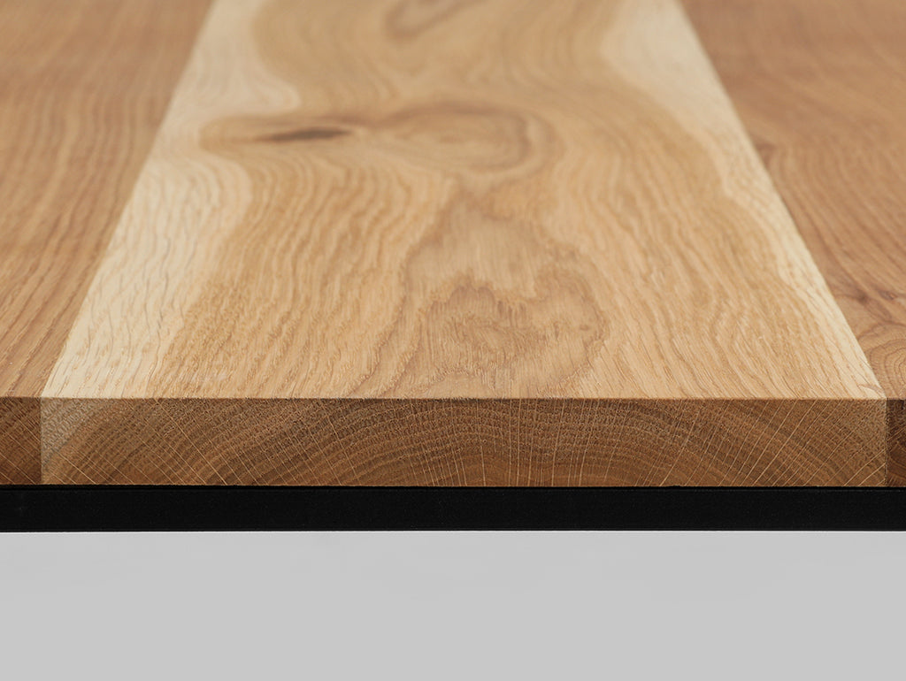 Kavos staliukas WALT SOLID WOOD 100x100 - ąžuolas, juodas