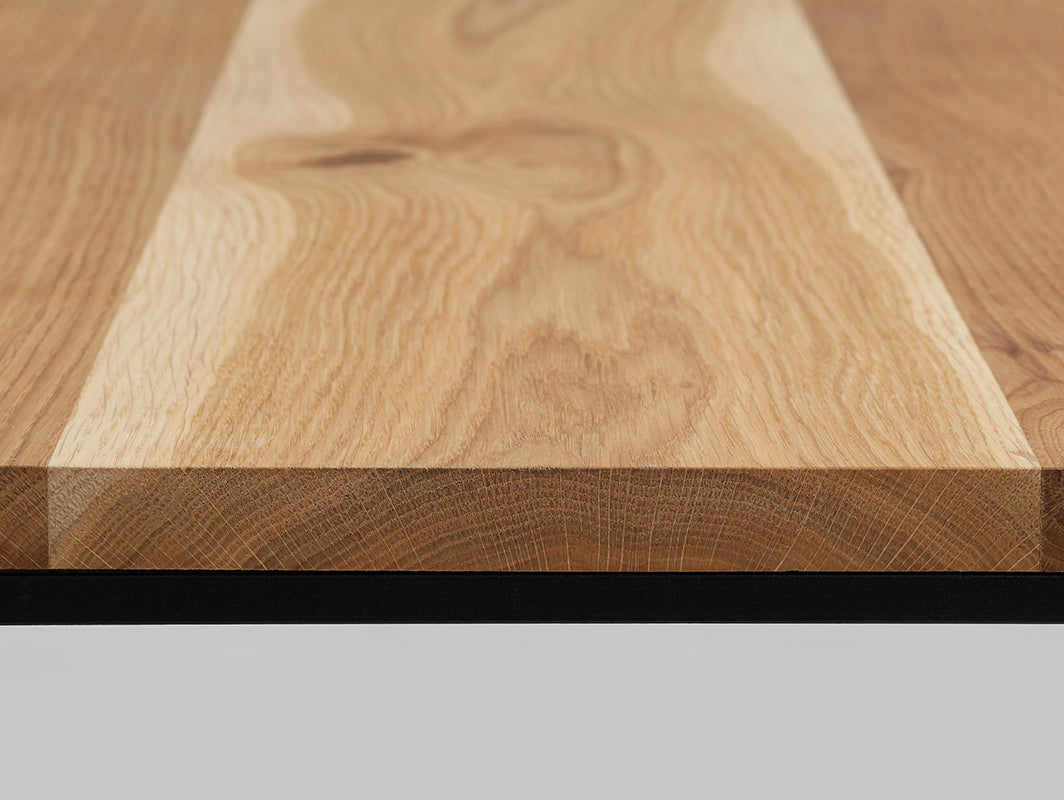 Kavos staliukas WALT SOLID WOOD 100x100 - ąžuolas, juodas
