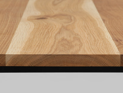 Kavos staliukas WALT SOLID WOOD 100x100 - ąžuolas, juodas