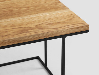 Kavos staliukas WALT SOLID WOOD 50 - ąžuolas, juodas