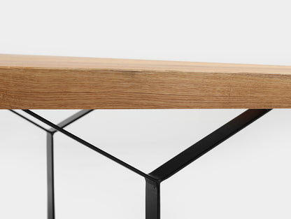 Kavos staliukas LONGO SOLID WOOD 140 - ąžuolas, juodas