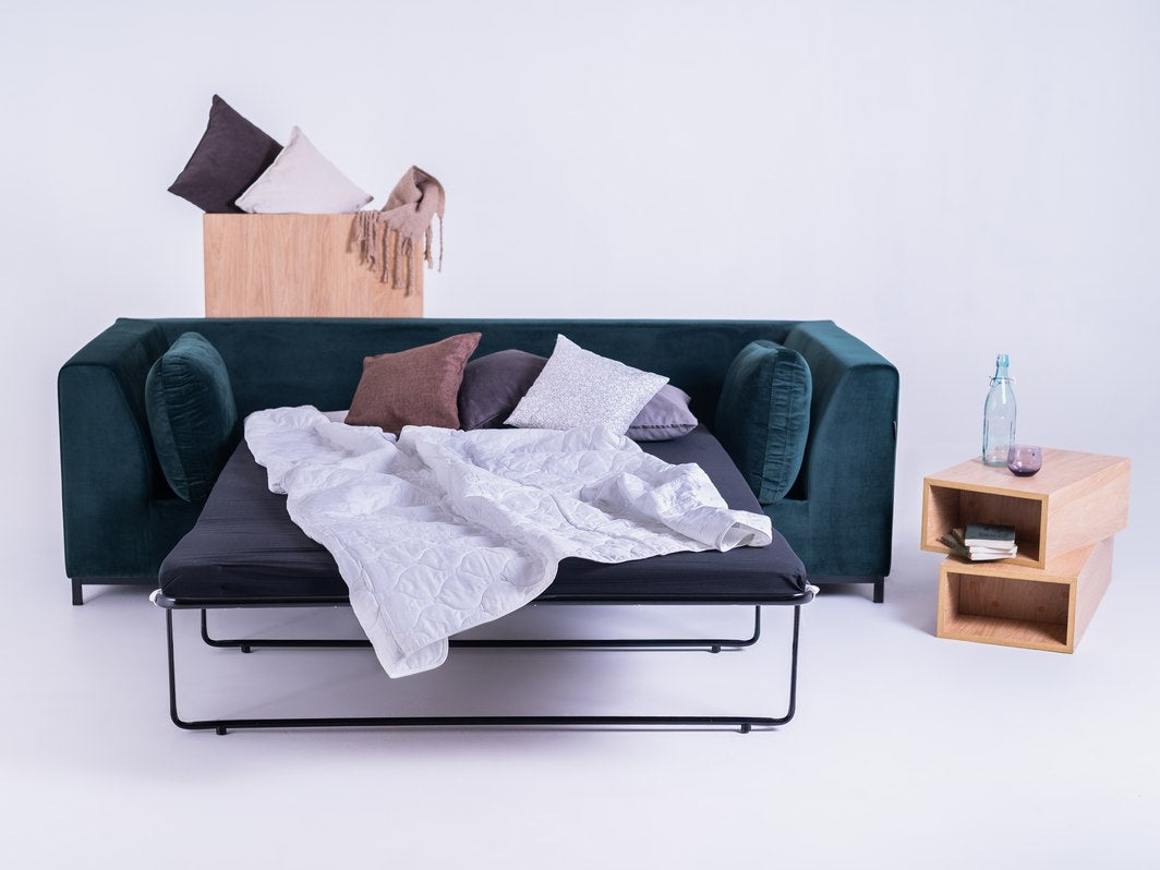 Trivietė sofa-lova AMBIENT - avokadas(rv38), natūralus