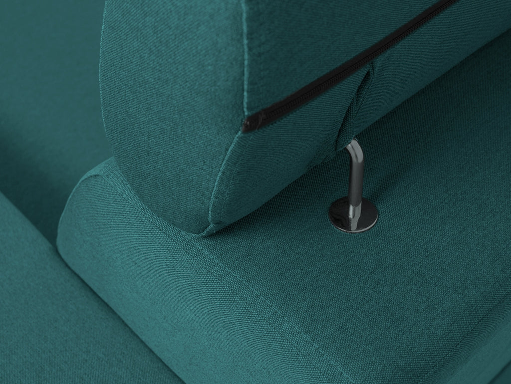 Kampinė sofa-lova ATLANTICA R - jūros bangos(et85), riešutmedžio