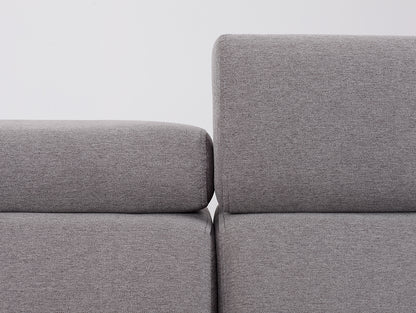 Kampinė sofa-lova ATLANTICA L - plieninis(et91), riešutas