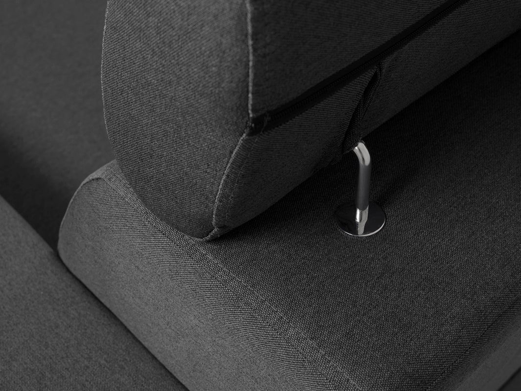 Kampinė sofa-lova ATLANTICA R - anglies(et95), riešutmedžio