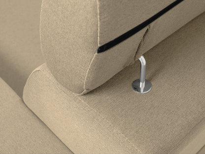 Kampinė sofa-lova ATLANTICA R - smėlio(et22), riešutmedžio