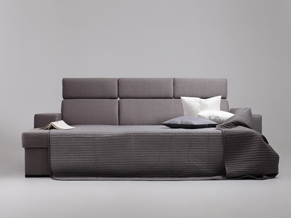 Kampinė sofa-lova ATLANTICA L - rašalas(et80), riešutas