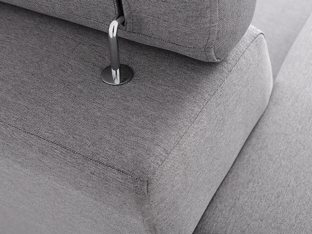 Kampinė sofa-lova ATLANTICA R - plieno(et91), riešutmedžio