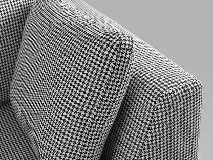 Dvivietė sofa AMBIENT - tamsi pepita(ke700), juoda