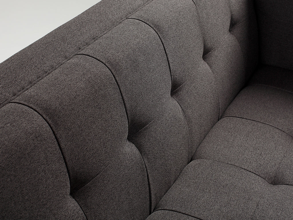 Dvivietė sofa by-TOM - anglis(et95), riešutas