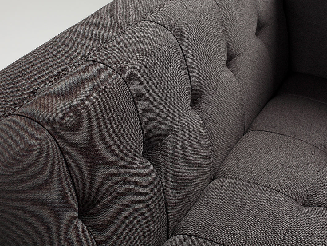 Dvivietė sofa by-TOM - anglis(et95), riešutas
